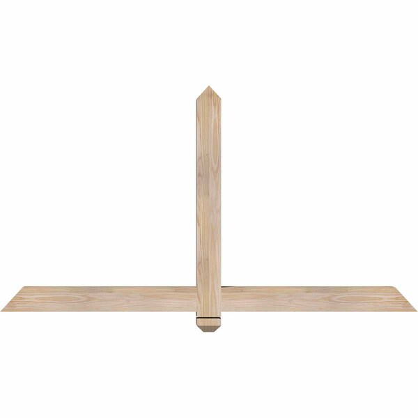 Ekena Millwork Eugene Smooth Timber Gable Bracket, Douglas Fir, 60"W x 32"H x 3 1/2"D x 3 1/2"F, 13/12 Pitch GBW060X32X0404EUG00SDF - main